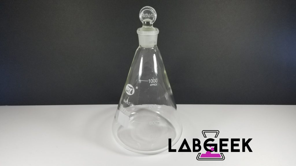 1000mL Erlenmeyer (Conical) Flask, with Stopper LabGeek