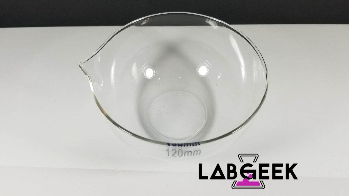 120mm Flat Bottom Evaporating Dish 2 On LabGeek