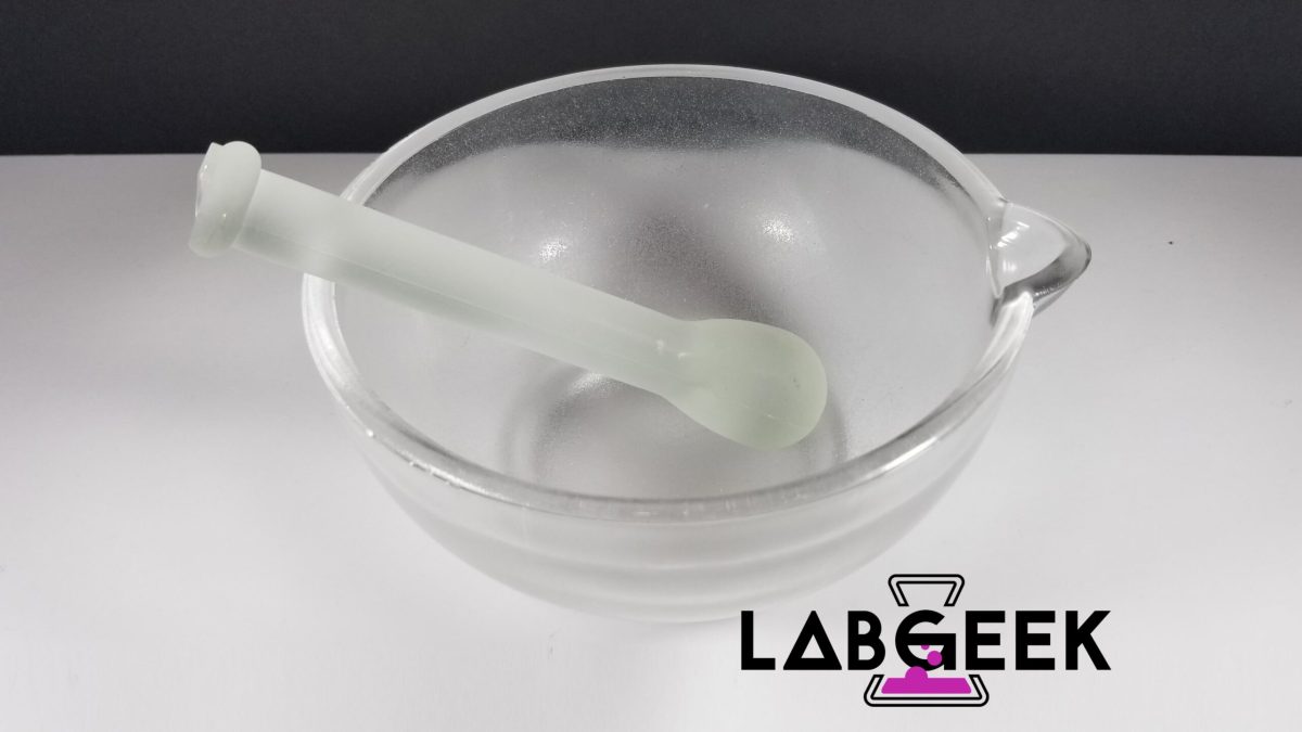 180mm Glass Mortar and Pestle 1 On LabGeek