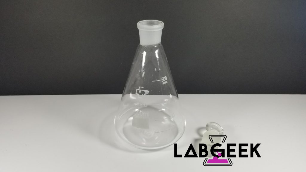500mL Conical (Erlenmeyer) Flask w/Stopper LabGeek
