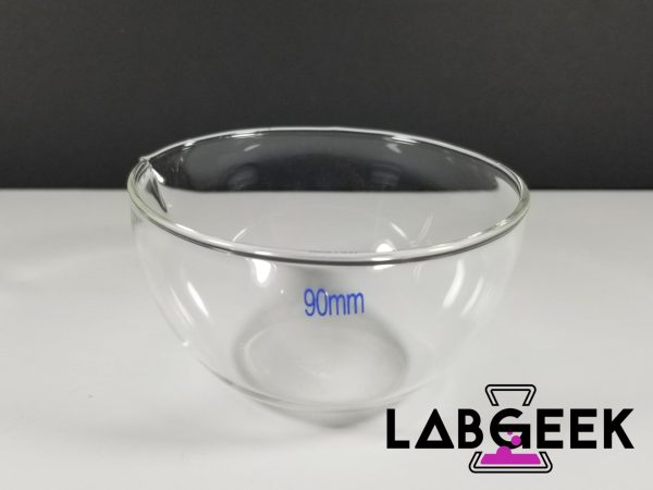 90mm Flat Bottom Evaporating Dish 1 On LabGeek