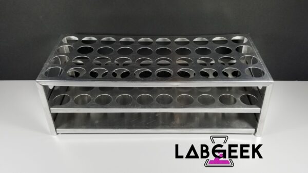 22.5mm Aluminium Test Tube Rack 40 On LabGeek 1