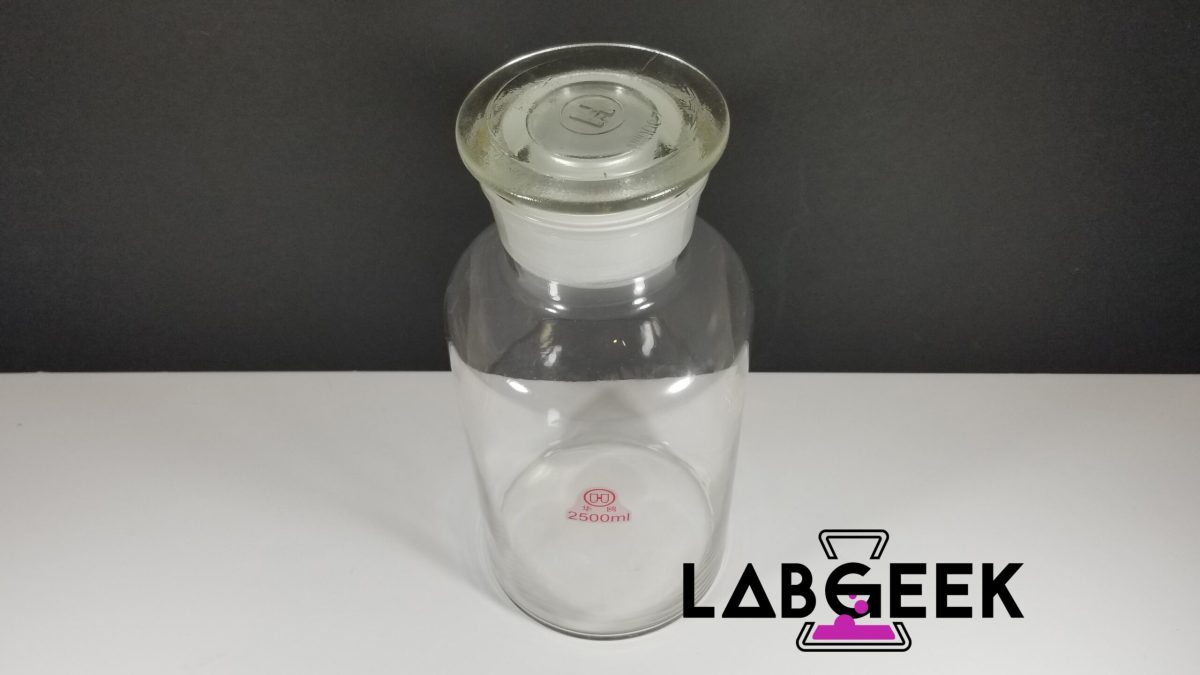 2500ml Boro Reagent Jar w/Ground Glass Lid on LabGeek