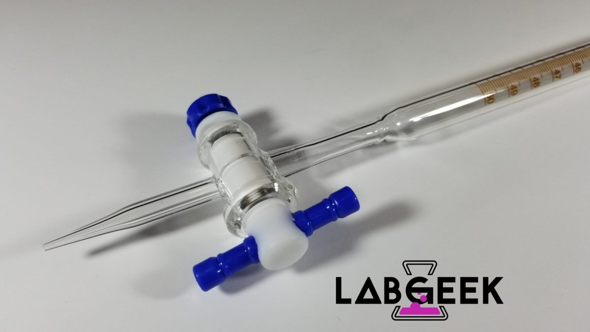 50ml Burette PTFE Stopcock Close On LabGeek