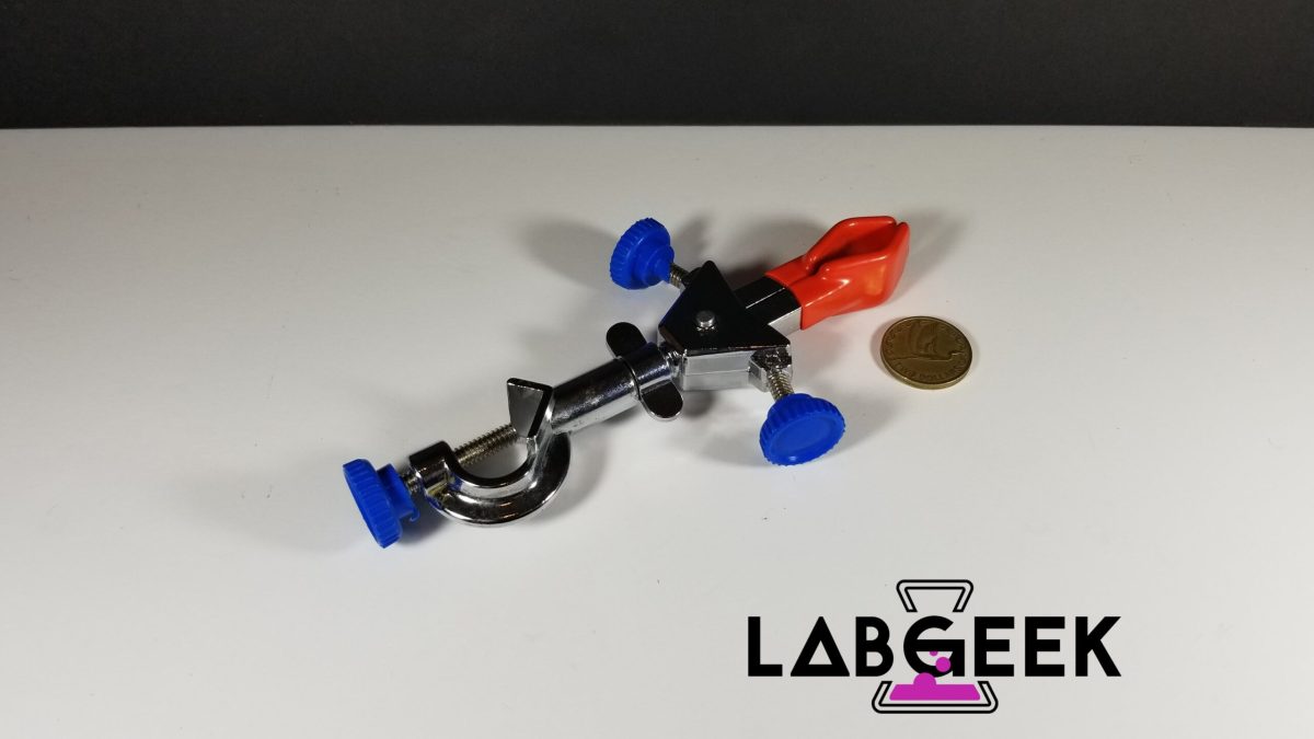 Medium 2 Claw Cross Clamp, Double Adjustable Closed On LabGeek