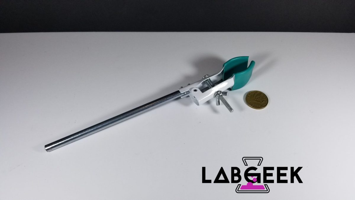 Medium Flask Clamp Closed On LabGeek