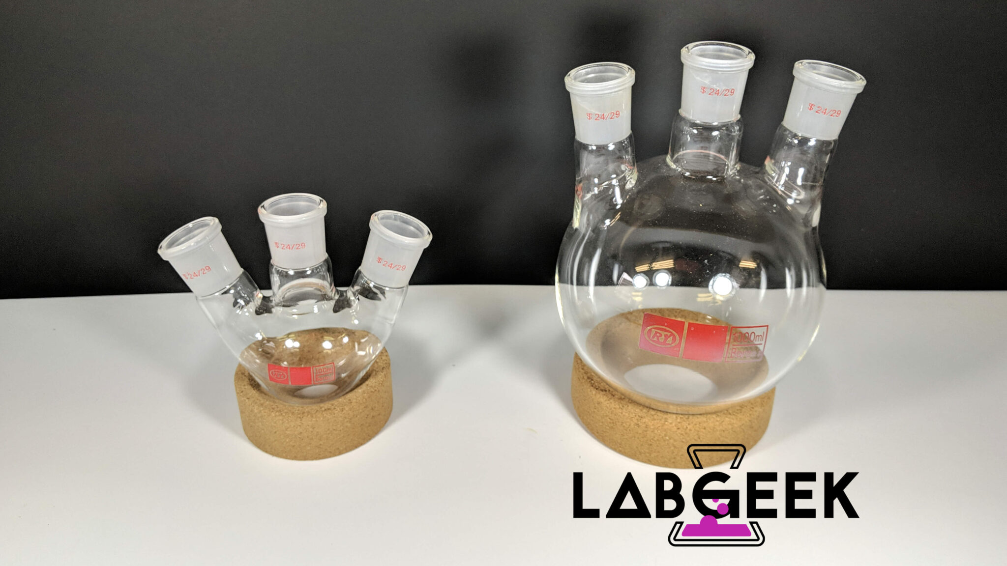 Laboratory Usage 2000ml 3000ml 5000ml 3 Neck Round Bottom Boiling Flask Joint