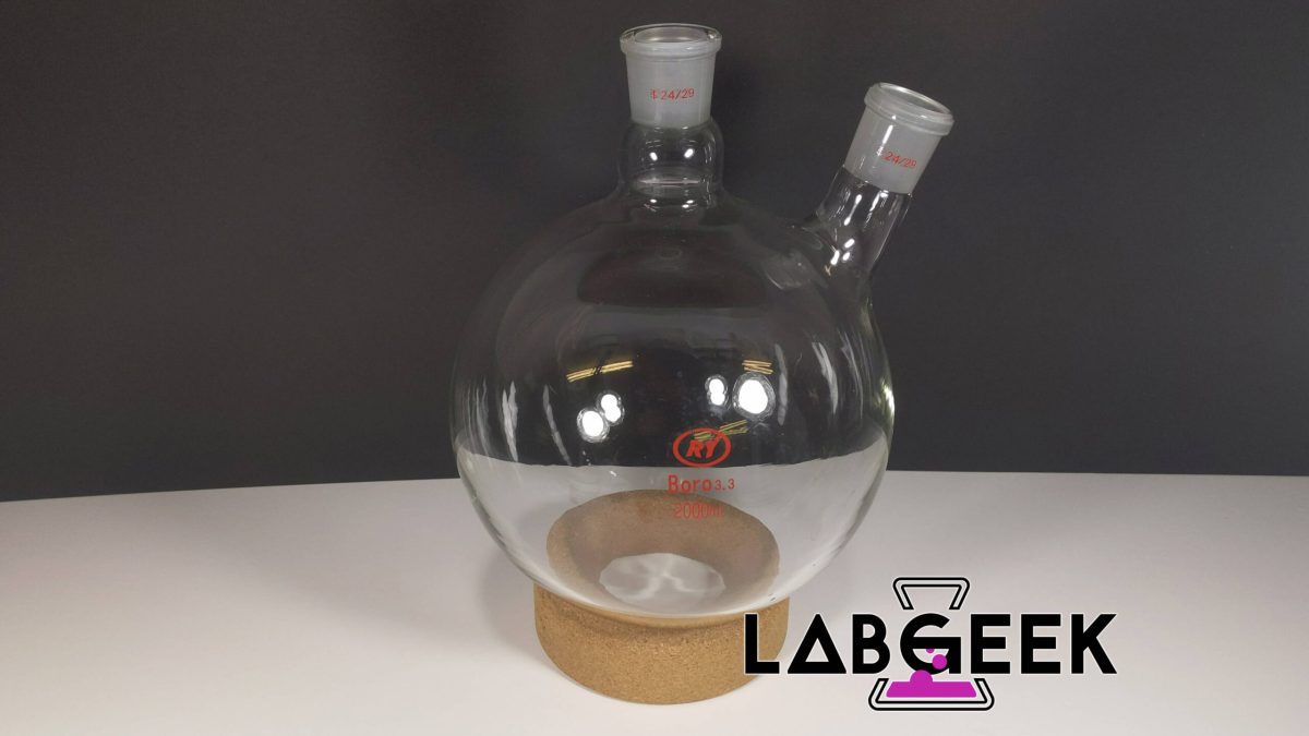 2 neck 2429 Boiling FLask 2000ml Labgeek